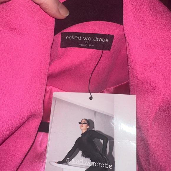 Naked Wardrobe Blazer, Pink. Size XS - Picture 3 of 4